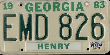 Georgia License Tag